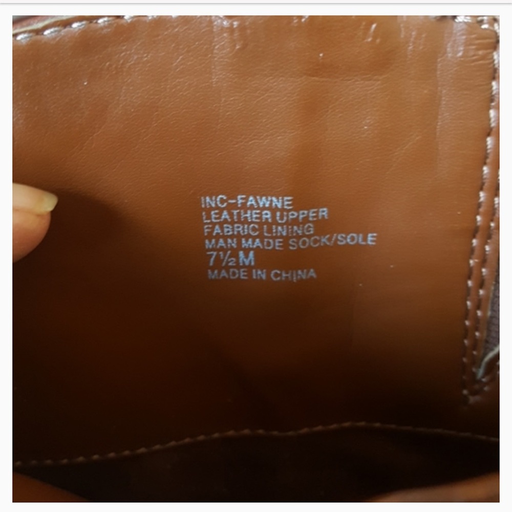 14:09- INC LEATHER RIDING BOOTS - Picture 4 of 8